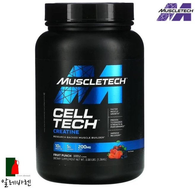 MuscleTech 퍼포먼스 시리즈 CELL-TECH 크레아틴 프루트펀치 1.36kg(3lb), 1개, 1.36kg - 쿠팡