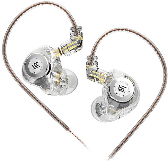 Keephifi KZ EDX Pro 게이밍 이어폰 IEM 이어 모니터에 1DD 유선 연결 10mm 다이내믹 드라이버 포함 베이스 사운드, 노마이크, 투명