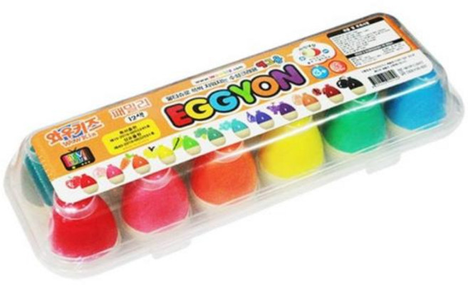 에그톡 유아 에그용 크레파스 패밀리, 12색, 1세트