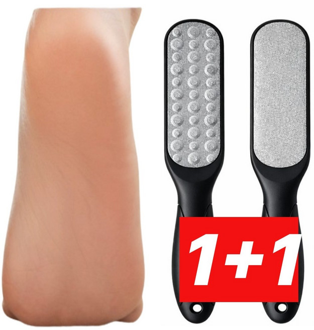우아한클릭 1+1 양면 스테인레스 발각질제거기, 50g, 2개, 1개입