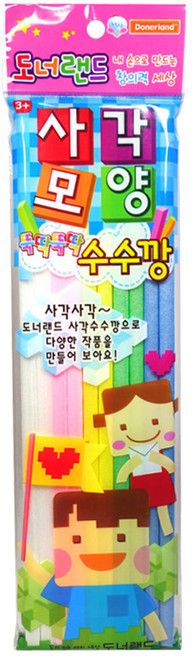 도너랜드 사각모양 수수깡 10입 OPP, 5개, 혼합