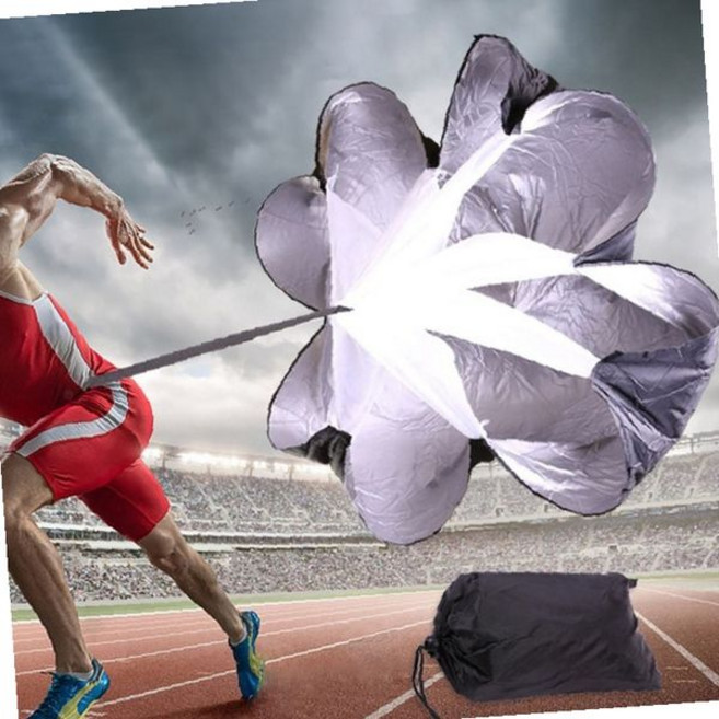 저항훈련 낙하산 육상 스피드 훈련 체력 강화 야외 운동 장비 달리기 보조 도구, 1개, 그린