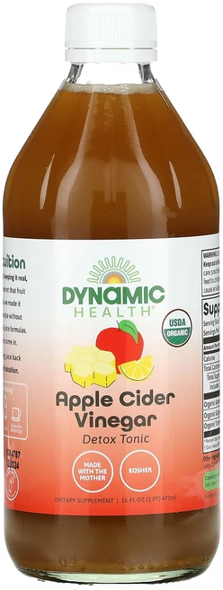 Dynamic Health Laboratories 애플 사이다 식초 디톡스 토닉 16 fl oz (473 ml), 473ml, 1개, 1개 - 쿠팡