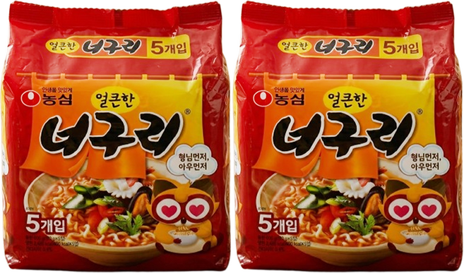 농심 너구리 120g x10봉, 10개