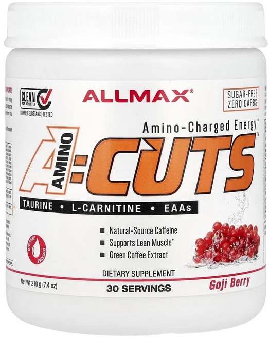 올맥스 에이컷츠 아미노 에너지 고지 베리 ALLMAX ACUTS™ Amino-Charged Energy Goji Berry 210g, ALLMAX, ACUTS™, Amino-Charged - 쿠팡