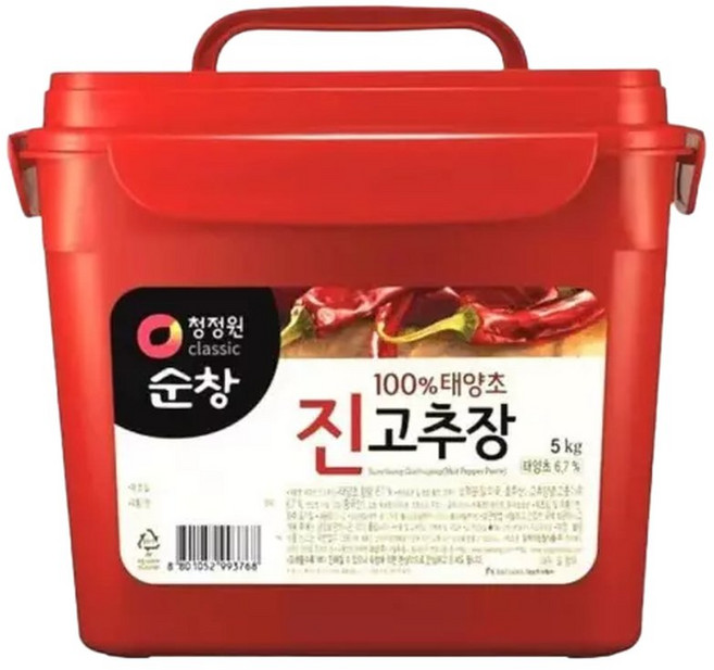 청정원 햇살담은 고추장 태양초고추장 찰고추장 5k, 5kg, 1개