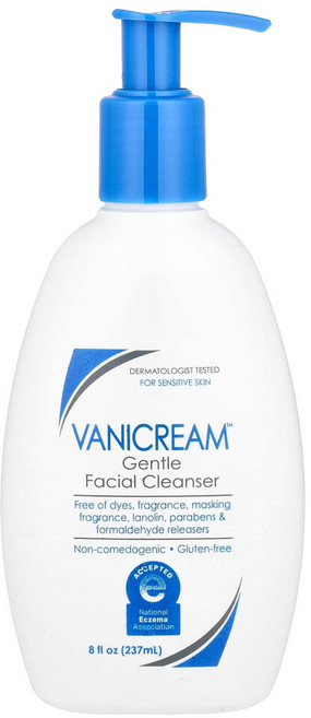 아이허브 순한 페이셜 클렌저 민감성 피부용 향료 무함유 237ml(8fl oz), 1개, 237ml