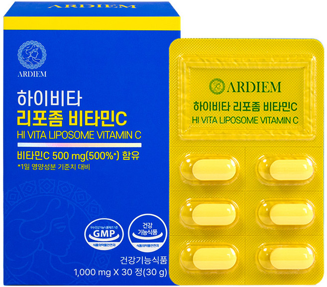 아르디엠 하이비타 리포좀 비타민C 500mg, 1개, 30정
