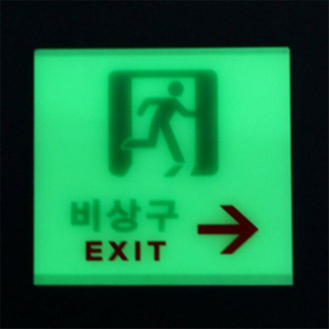 서유 비상구 축광스티커 비상대피로표지, 120(우)