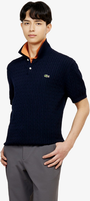 [라코스테 공식] 남성 케이블 반팔 스웨터 폴로 셔츠 PH368E-56G 166