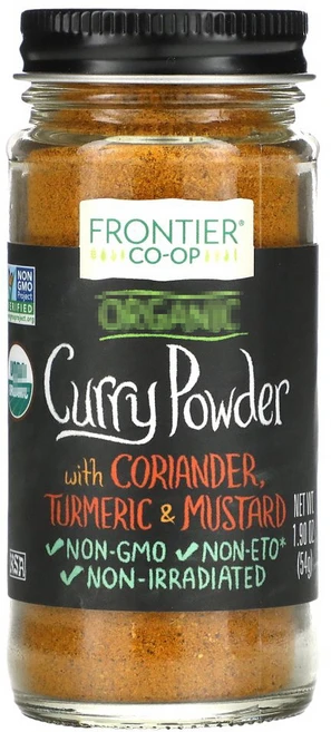 프론티어 Co-Op 카레 분말 고수 강황 및 머스타드 함유 54g(1.9oz) 향신료, 54g, 1개 - 쿠팡