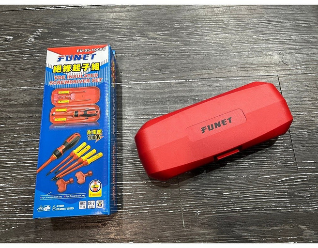 船井 FU-05-1000V 絕緣起子組 附方形/三角形電箱鑰匙，耐壓1000V, 1個