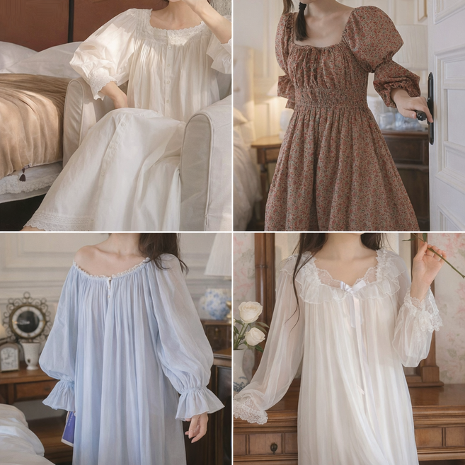 화이트 공주 원피스 드레스 잠옷 홈웨어