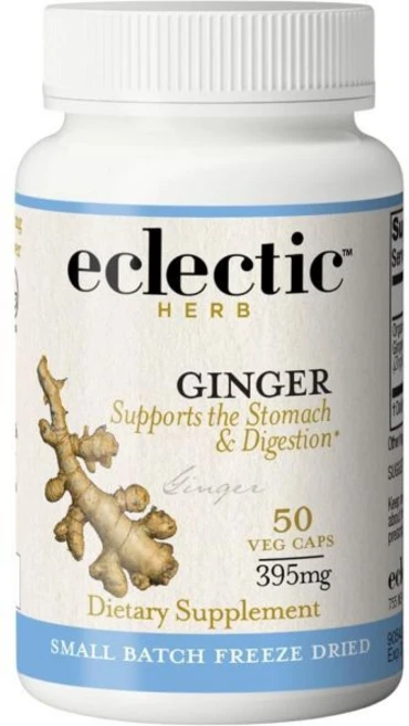 비타민 영양제 에클레틱 허브 생강 캡슐 | 소화 제 미국산 비건 논GMO 글루텐 프리 (50정 395mg), 1개 - 쿠팡