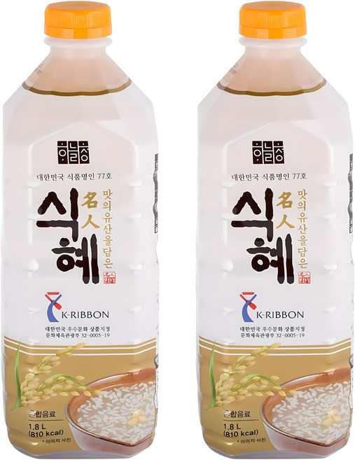 하늘청 식혜 오리지날, 1.8L, 2개