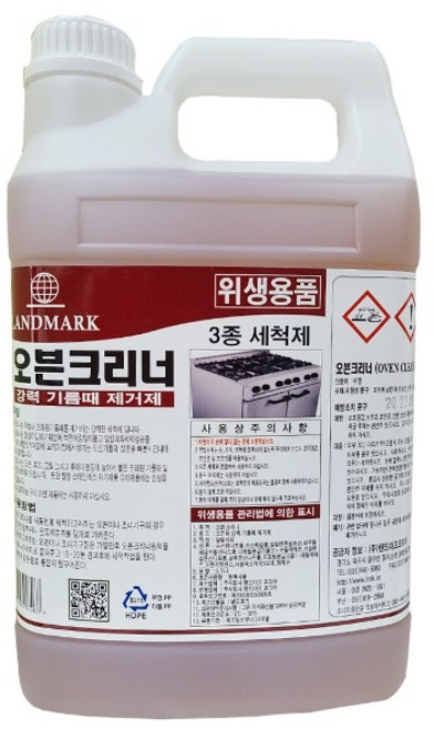 랜드마크 오븐크리너 3.75L 오븐 클리너 주방 그릴 벽면 후드 기름때 제거 청소, 1개