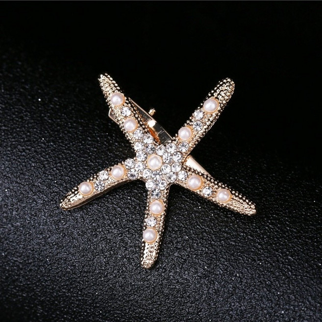 海星珍珠髮夾 兒童婚禮頭飾髮飾