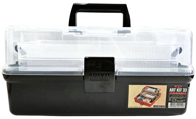 다용도 보관함 공구함 수납함 부자재보관함, 블랙, 1개