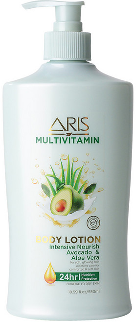 아리스 인텐시브 너리쉬 바디로션 아보카도&알로에베라, 550ml, 1개