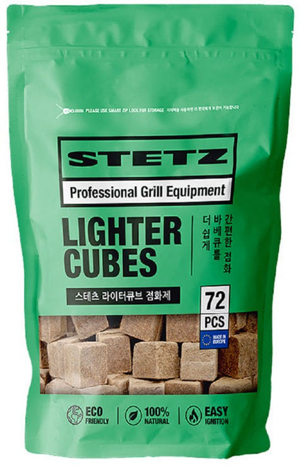 스테츠 바베큐 캠핑용 라이터큐브 점화제 72p, 갈색, 1개