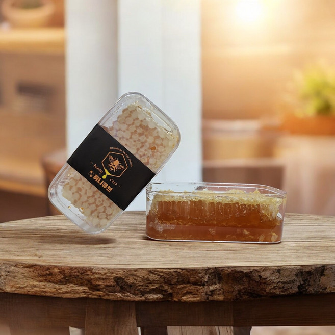 허니큐브100%국내산 벌집꿀200g 양봉농가 산지직송 신선한 햇 벌꿀집 밀랍꿀 답례품, 1개, 200g