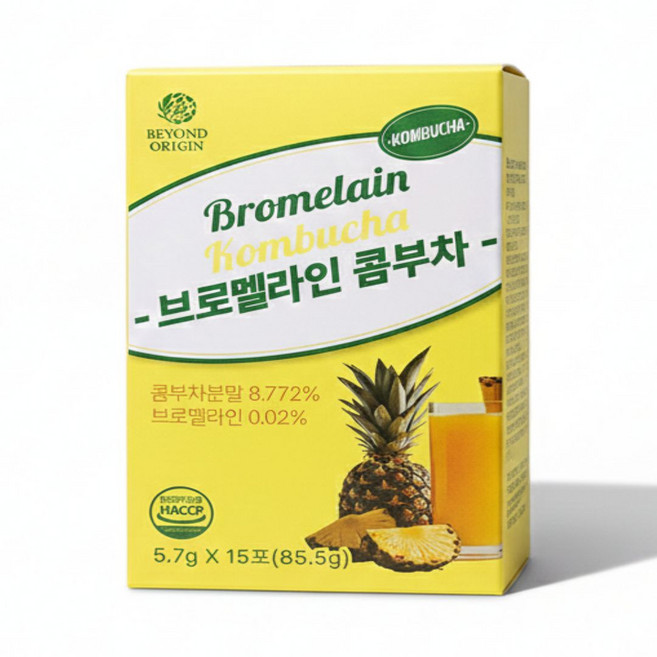 [비욘드오리진] 브로멜라인 콤부차 5g, 2박스, 75g, 15개입