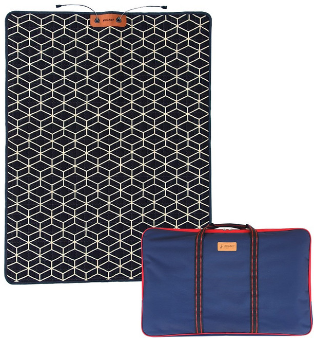 유캠프 스마트 탄소온열매트(2인용)(수납가방포함), 인디언레드