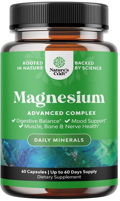 Natures Craft 고흡수 마그네슘 복합 영양제, 60정, 5개 - 쿠팡