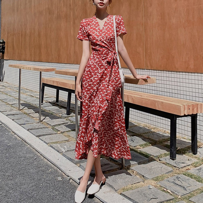 대박난박양 버지니아 랩 프릴 언발 원피스