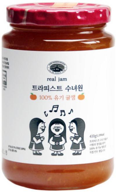 트라피스트 수녀원잼 친환경 귤잼, 410g, 1개