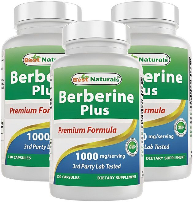 베스트네츄럴스 베르베린 플러스 1000mg 캡슐, 120정, 3개