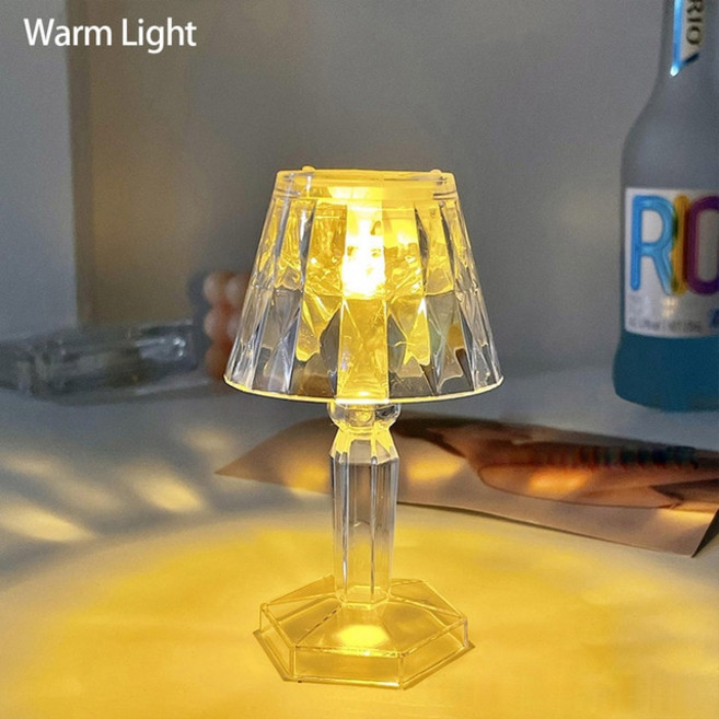 특기하기도 특별하기도 한 우리집 조명 LED 크리스탈 책상 램프 프로젝터 아크릴 다이아몬드 테이블 램프, 01 A Warm