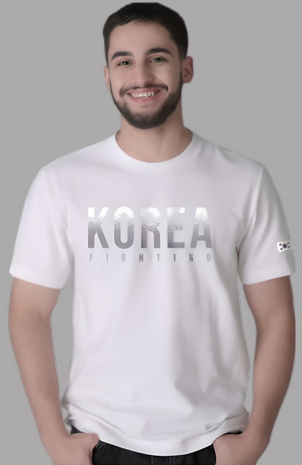 엠블룩 대한민국 태극기 로카 반팔 실버코리아 남성 여성 빅사이즈 단체 커플티