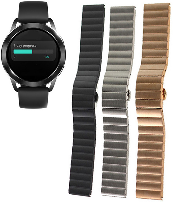 샤오미 스마트워치 S3 호환 스트랩 링크 메탈시계밴드, 1. ME14BK22 블랙, 1개