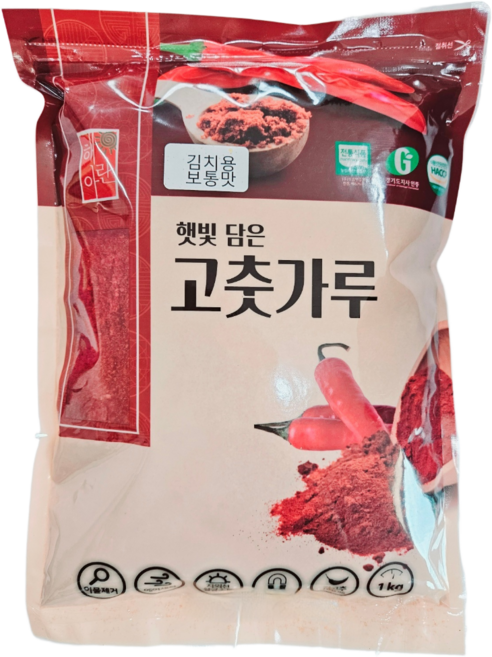 국산 최상급 해아란 햇 고춧가루 보통맛 김치용, 1kg, 1개