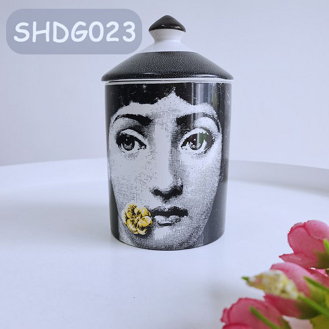 블루밍가든 감성 인테리어 포르나 얼굴 세라믹 캔들홀더 세티, 023