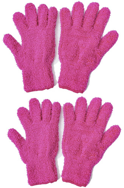 롤링페이퍼 집안청소 다용도 마이크로화이버 매직 청소장갑, 핑크, 4개