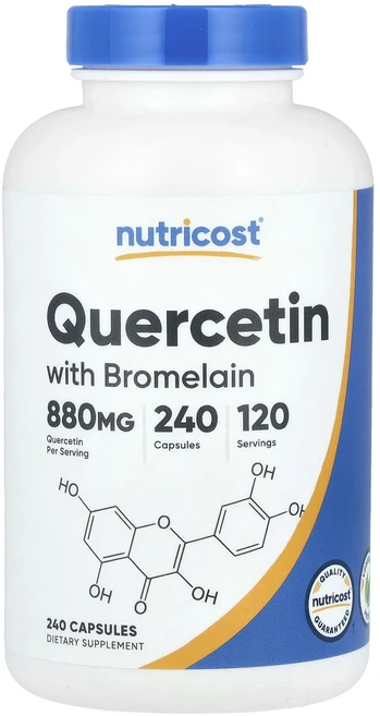 새해 첫좋은선물 Nutricost 브로멜라인 함유 퀘르세틴 캡슐 240정 제대로 할인합니다, Nutricost브로멜라인함유퀘르세틴캡슐240정, 1개 - 쿠팡