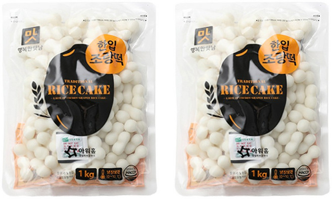 아워홈 행복한맛남 한입 조랑떡, 1kg, 2개