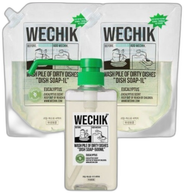 위칙 멀티플 주방 세제 + 리필, 1개, 1000ml