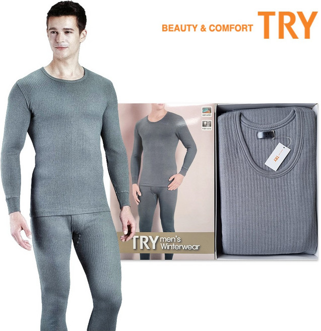 트라이 트라이 남성 방한 보온 내복 겨울 두꺼운 삼중직 내복