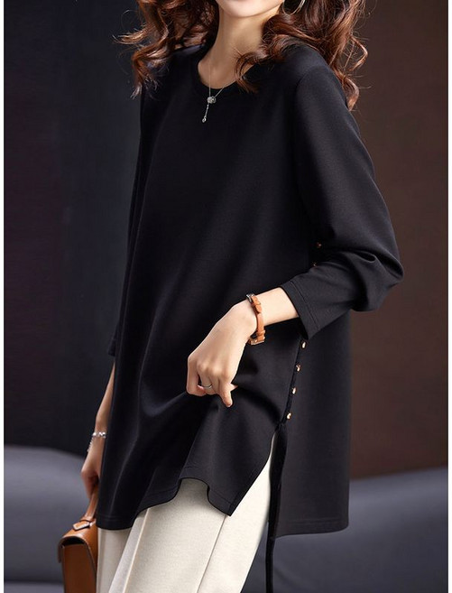 에꼴드파리 엔디 사이드 절개 티셔츠 F59WTB003Z