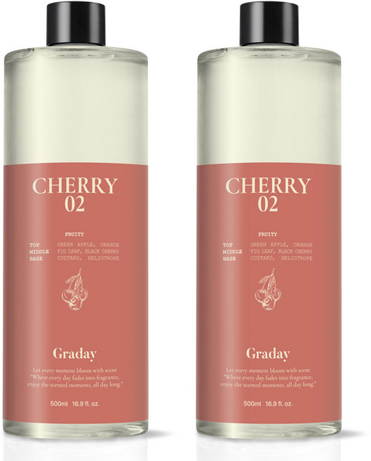 그라데이 디퓨저 리필액, 2개, 500ml, 블랙체리 02
