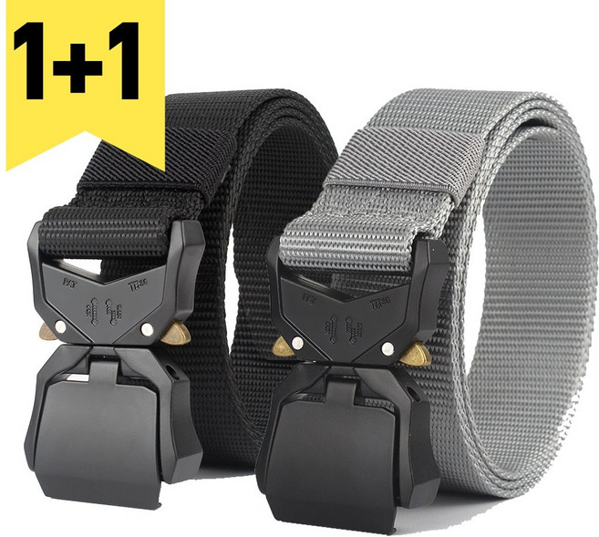 캔버스 느슨한 벨트 다기능 야외 트레이닝 나일론 벨트 2개 세트