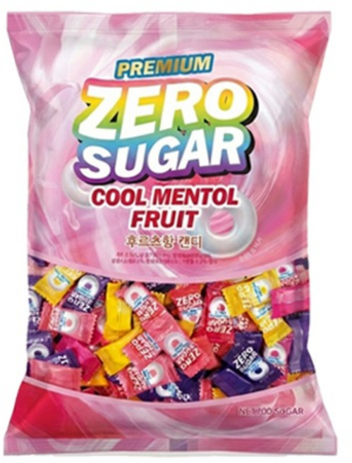 제로슈가 쿨 멘톨 후르츠향 캔디 500g 쿨민트캔디 제로슈가캔디 과일향민트캔디, 1개