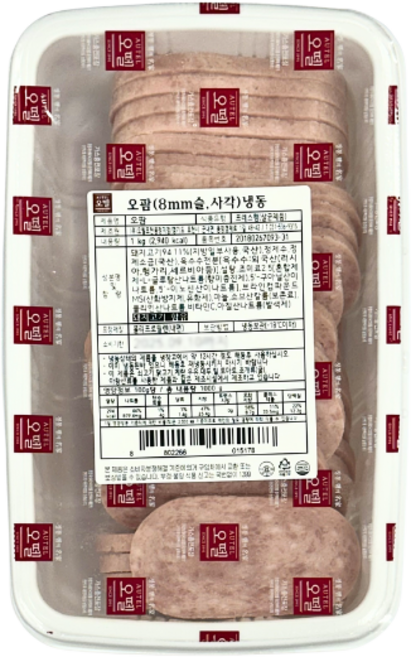 [퀴클리몰] 오뗄 오팜 슬라이스 1kg 냉동, 3개