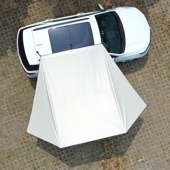 Hide Walker 박쥐 모양 블랙 코팅 SUV 차량용 타프 그늘막 흡입 컵이 있는 천막 야외 방수 캠핑용 자동차 어닝 사용, 베이지색