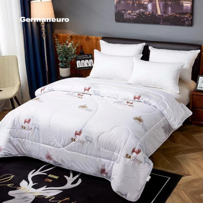 저먼유로 양모 마이크로화이버 양모이불 하루종일 부드럽게