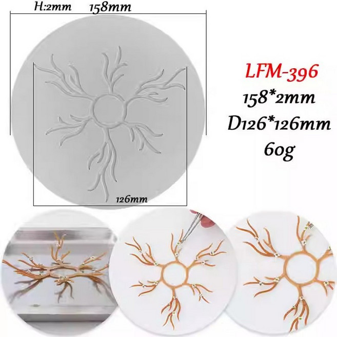 튀일몰드 벚꽃 봄 포콜릿 꾸미기 고급 디저트 음식, 1개, 블러드실크 로 스몰