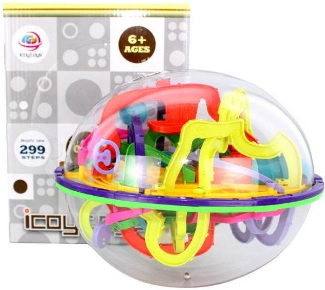 izy toys 3D立體迷宮球 299關智力球, 1個